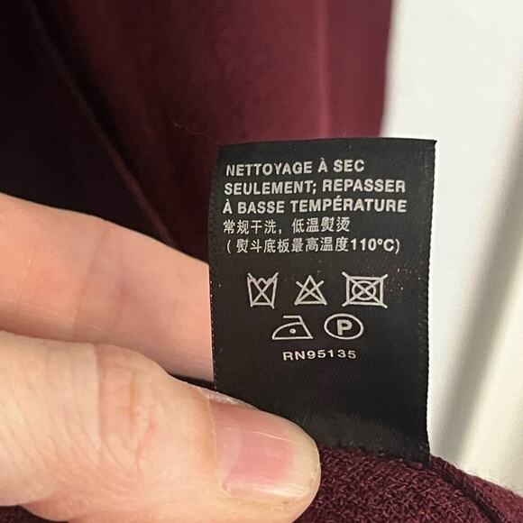 Lafayette 148 Lightweight Wool Jacket Long Length Burgundy Wine Red 12 - Picture 7 of 10